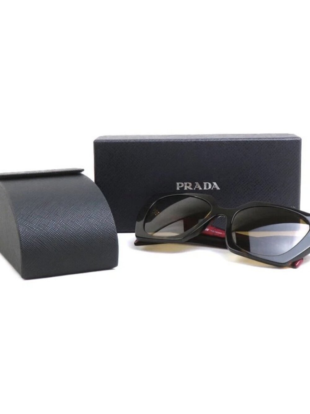 PRADA Sunglasses Brown/Red Plastic - h31444a
